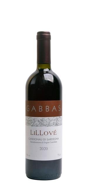 2020 Cannonau di Sardegna Lillové (0,75L) - Gabbas - Italiaanse rode wijn