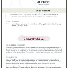 Voorbeeld cadeaubon